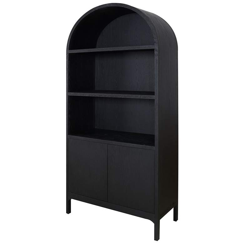 Image 2 Wilde Display Cabinet Black Oak more views
