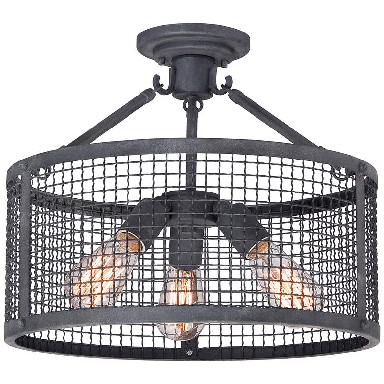 Image 2 Wilder Black Semi-Flush Mount