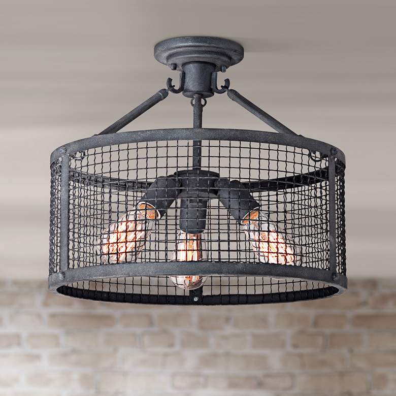 Image 1 Wilder Black Semi-Flush Mount