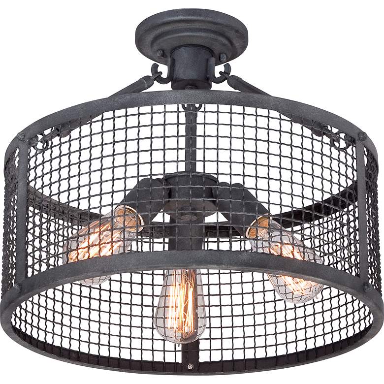 Image 3 Wilder Black Semi-Flush Mount more views