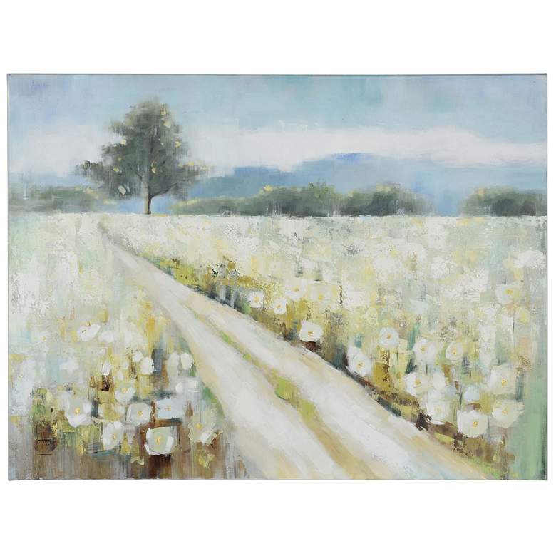 Image 1 Wildflower 48"W x 36"H Frameless Hand Painted Landscape Acrylic W