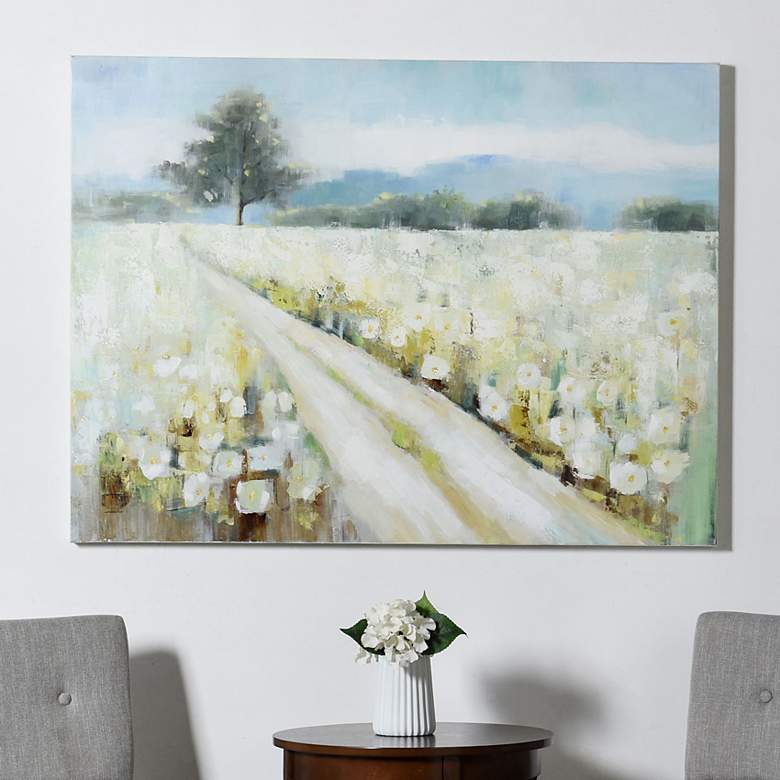 Image 1 Wildflower 48"W x 36"H Frameless Hand Painted Landscape Acrylic W