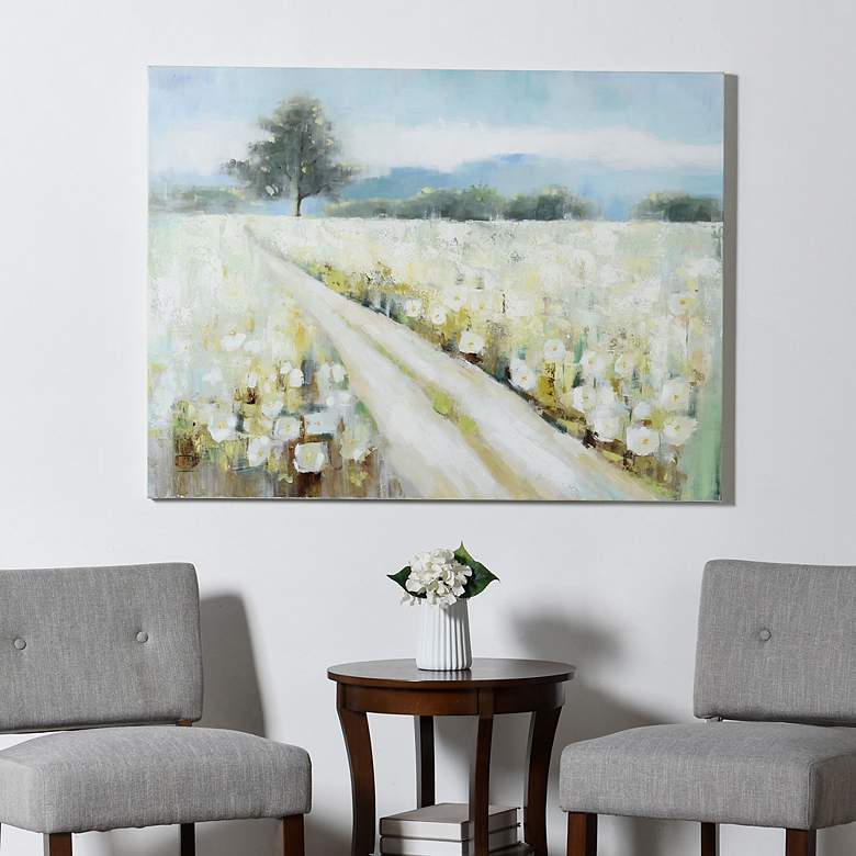 Image 7 Wildflower 48"W x 36"H Frameless Hand Painted Landscape Acrylic W more views