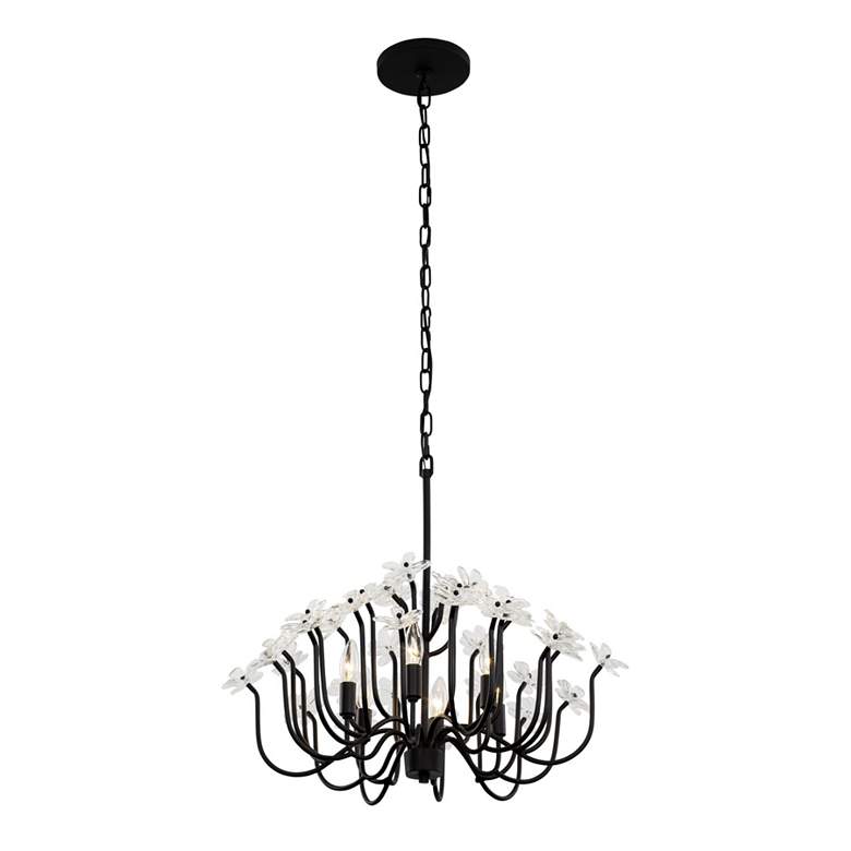 Image 5 Wildflower 6-Lt Chandelier - Matte Black more views