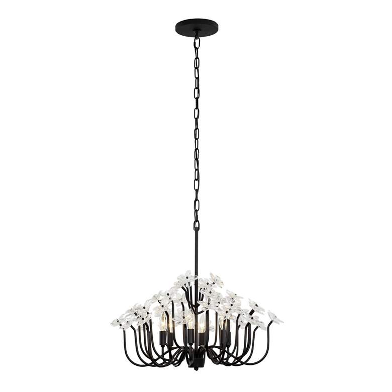 Image 7 Wildflower 6-Lt Chandelier - Matte Black more views