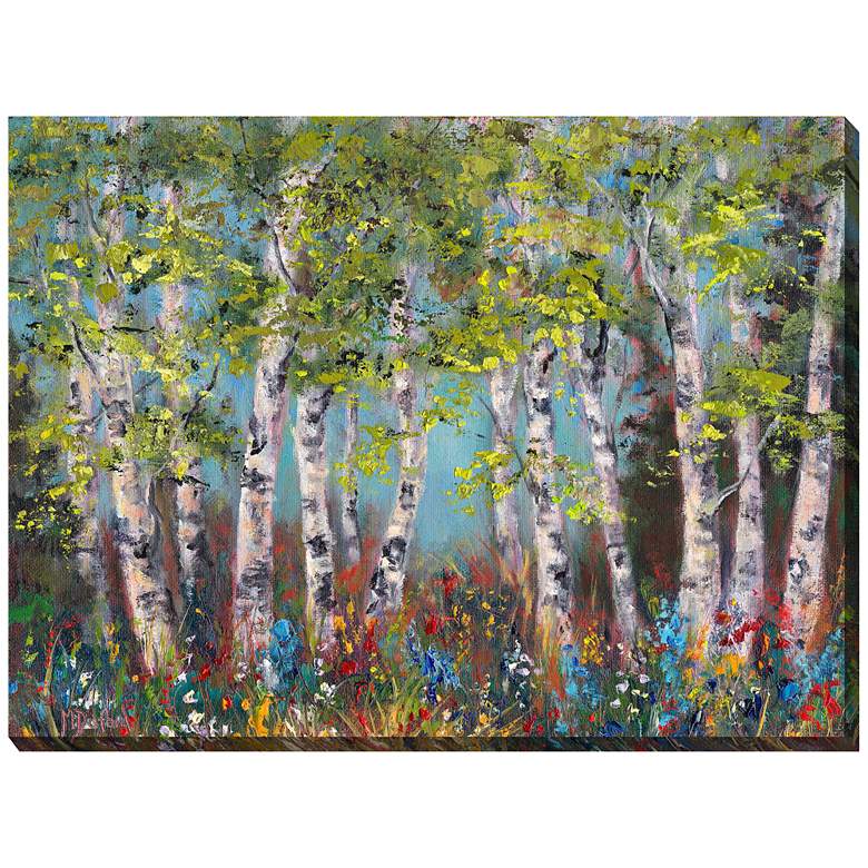 Image 1 Wildflower Grove 40"W All-Weather Outdoor Canvas Wall Art