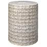 2_Wildflower Indoor/Outdoor Cream Ceramic Side Table