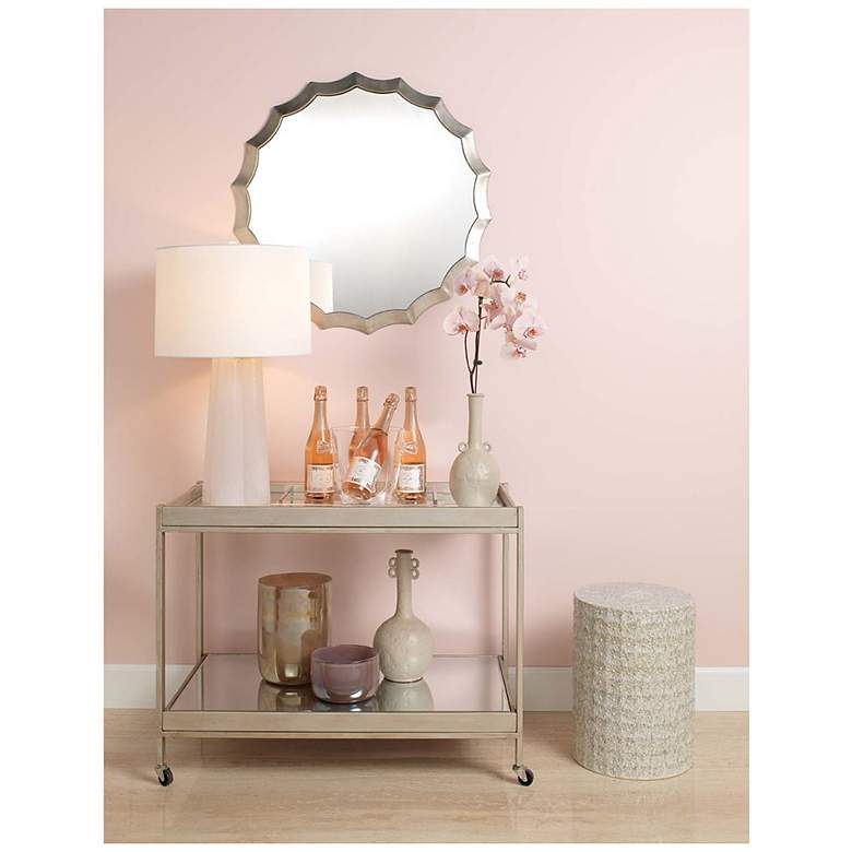 Image 6 Wildflower Indoor/Outdoor Cream Ceramic Side Table more views