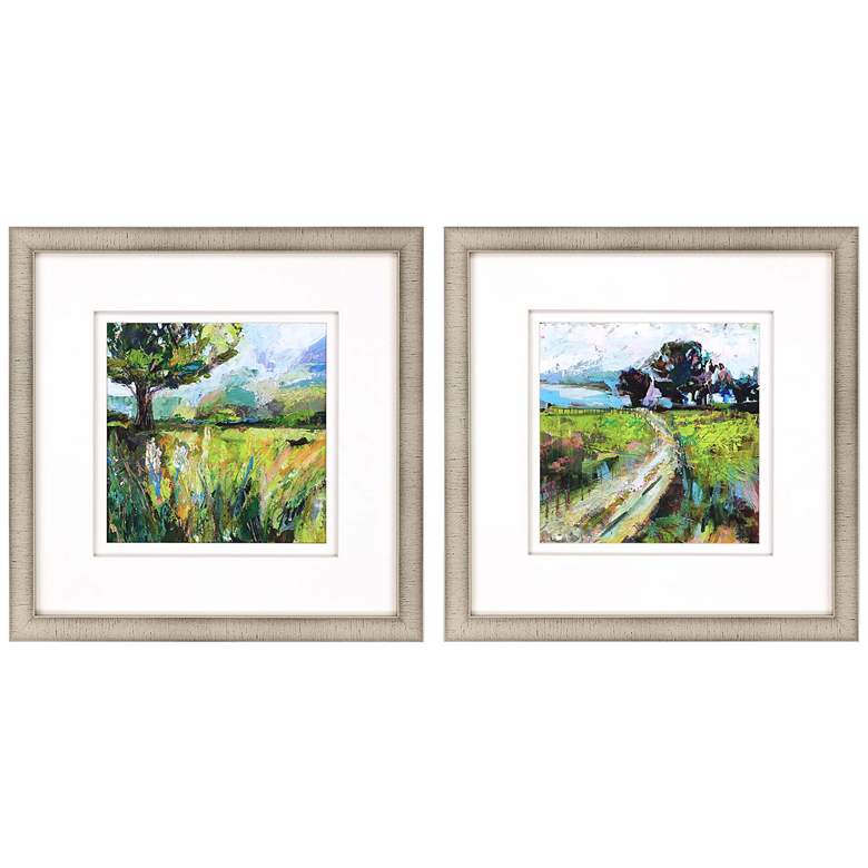 Image 2 Wildflower Meadow 26"W 2-Piece Framed Giclee Wall Art Set 