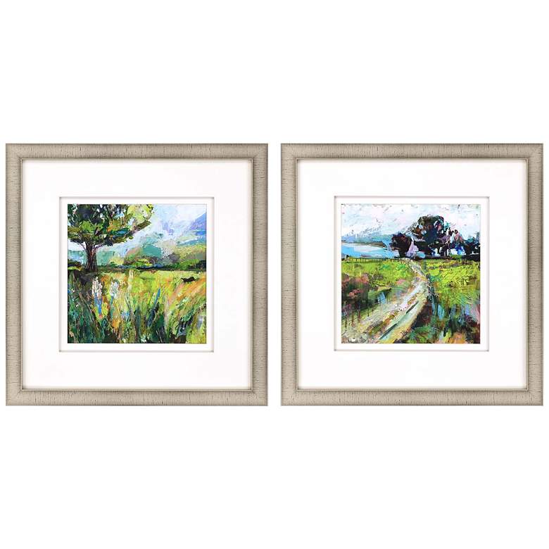 Image 2 Wildflower Meadow 26"W 2-Piece Framed Giclee Wall Art Set