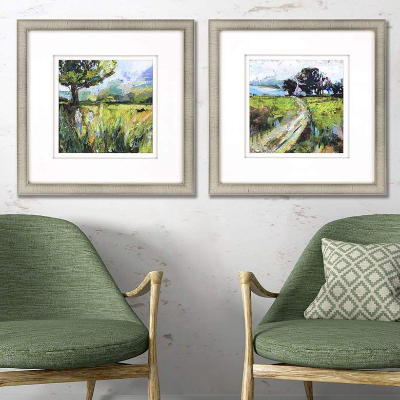 Image 1 Wildflower Meadow 26"W 2-Piece Framed Giclee Wall Art Set