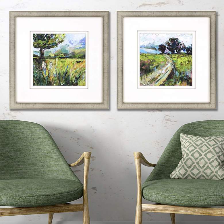 Image 1 Wildflower Meadow 26 inchW 2-Piece Framed Giclee Wall Art Set 