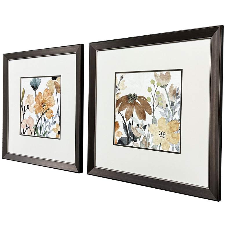 Image 2 Wildflower Square 23"W x 23"H Transitional Framed Art Set of 2 more views