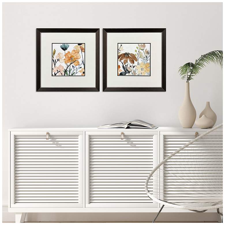 Image 4 Wildflower Square 23"W x 23"H Transitional Framed Art Set of 2 more views