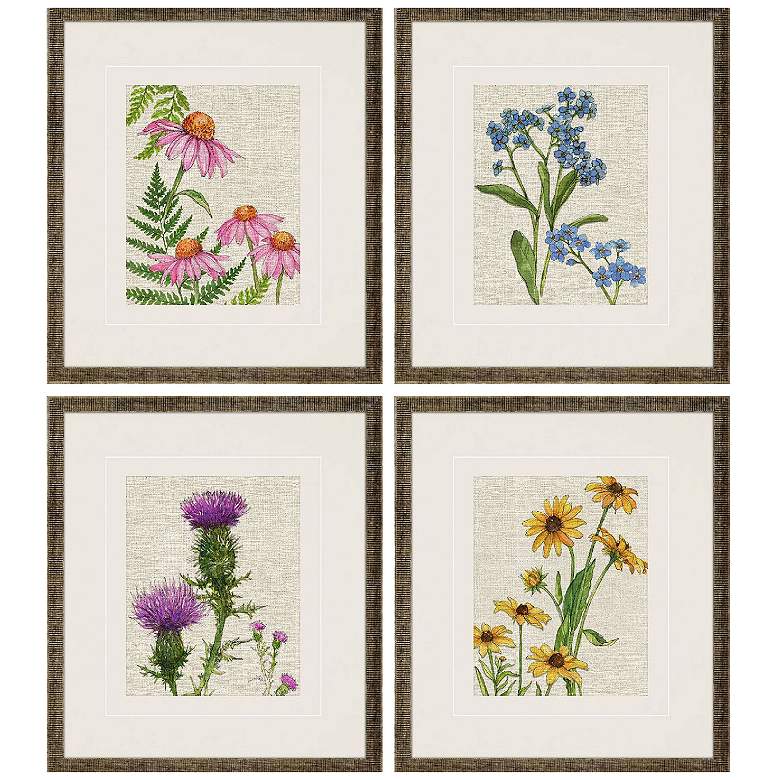 Image 1 Wildflowers 15"W x 17"H Framed Art Set of 4