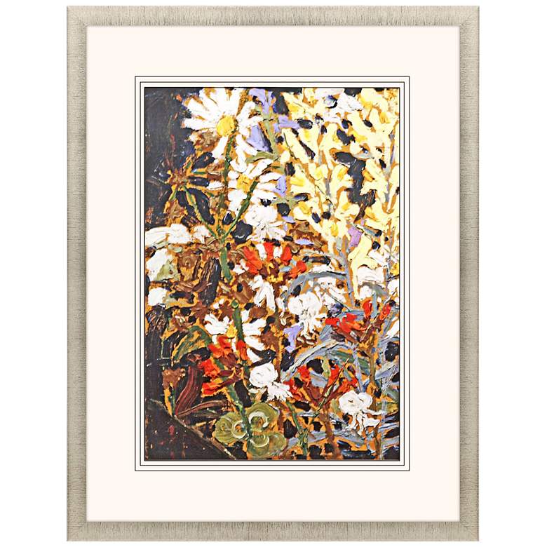 Image 1 Wildflowers A 43" High Rectangular Giclee Framed Wall Art