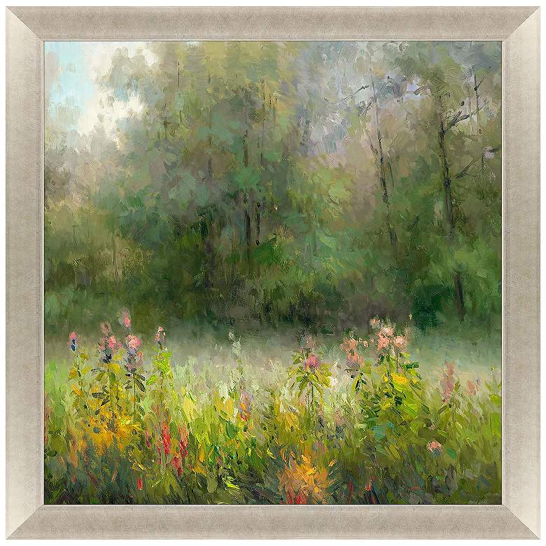 Image 1 Wildflowers and Woods 41"W x 41"H Framed Art