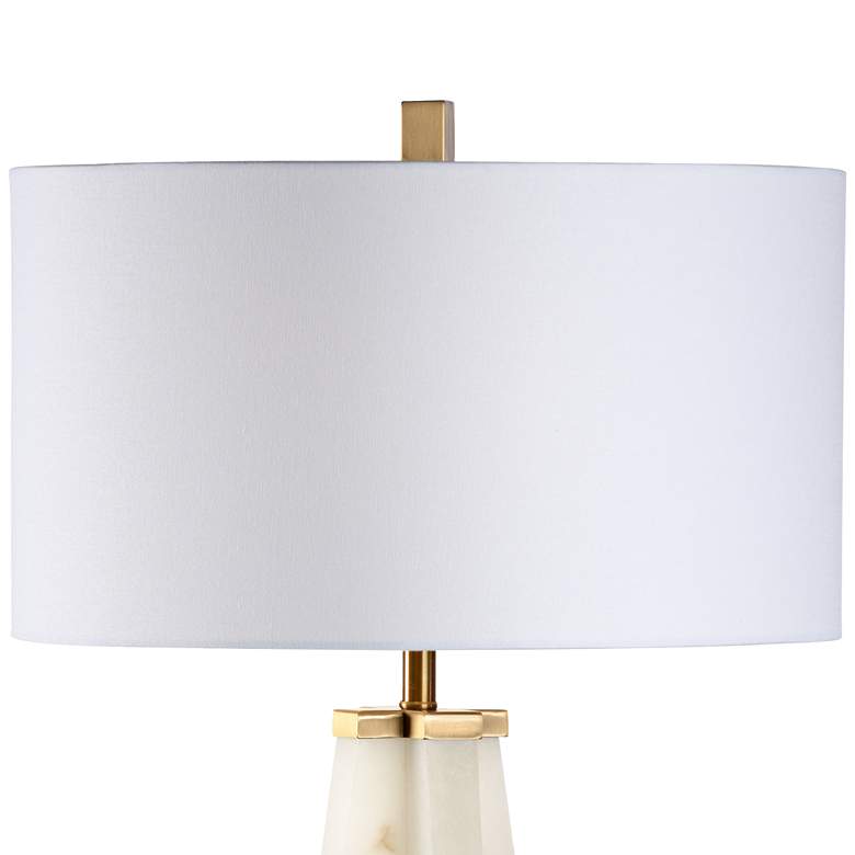 Image 3 Wildwood Alabaster Pyramid Cream Table Lamp more views