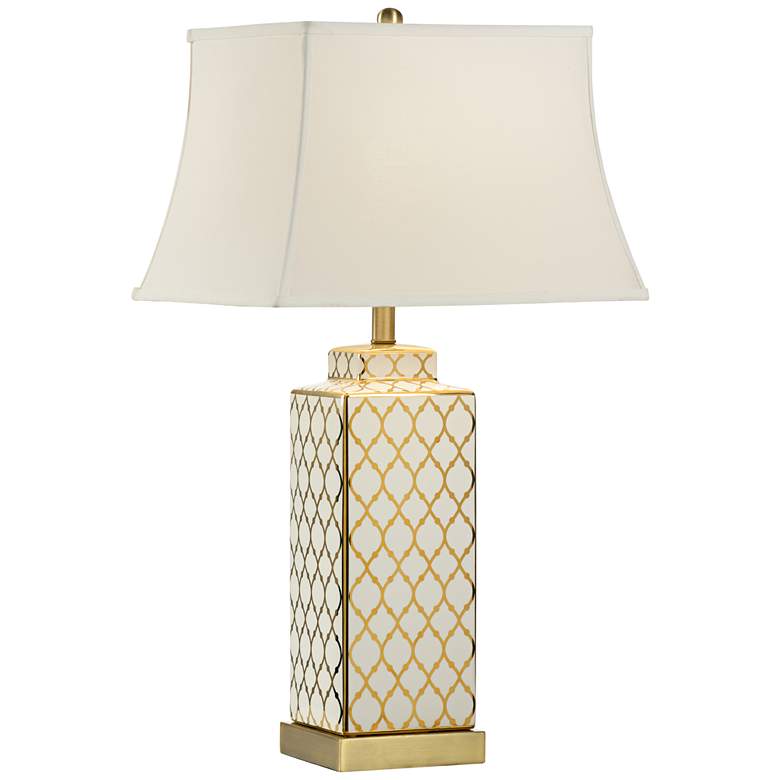Image 1 Wildwood Alley Gold and White Table Lamp with USB Port
