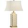 Wildwood Alley Gold and White Table Lamp with USB Port