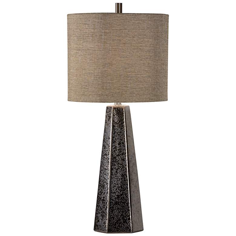 Image 1 Wildwood Antonella Textured Bronze Glaze Ceramic Table Lamp