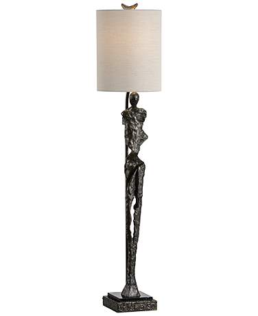 Wildwood Artemis Dark Bronze and Natural Black Floor Lamp