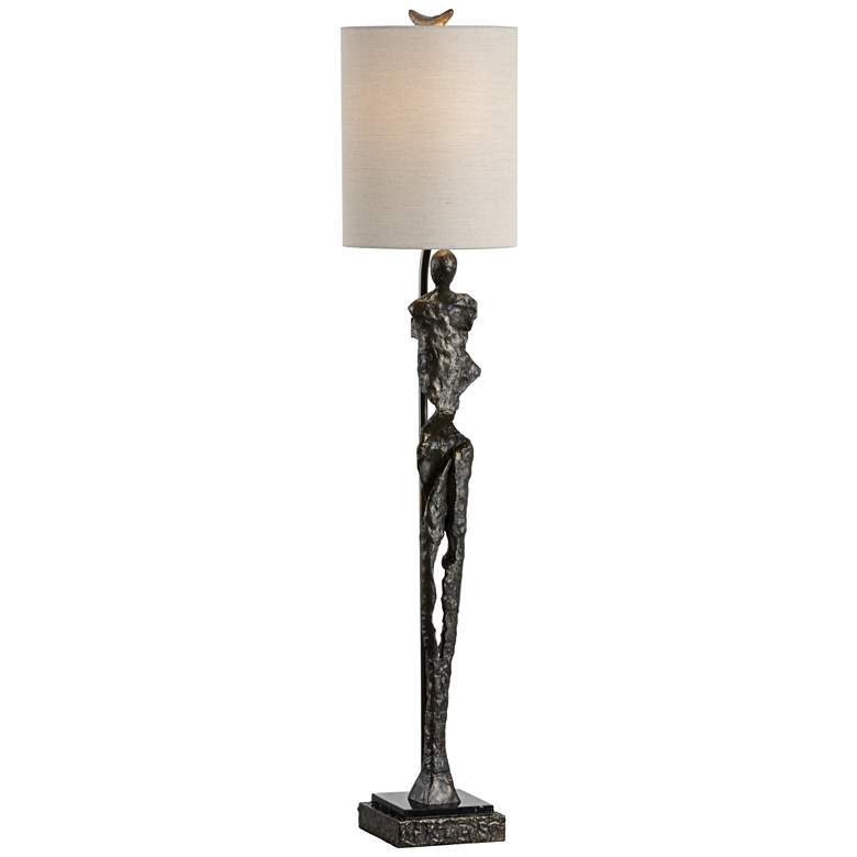 Image 1 Wildwood Artemis Dark Bronze and Natural Black Floor Lamp