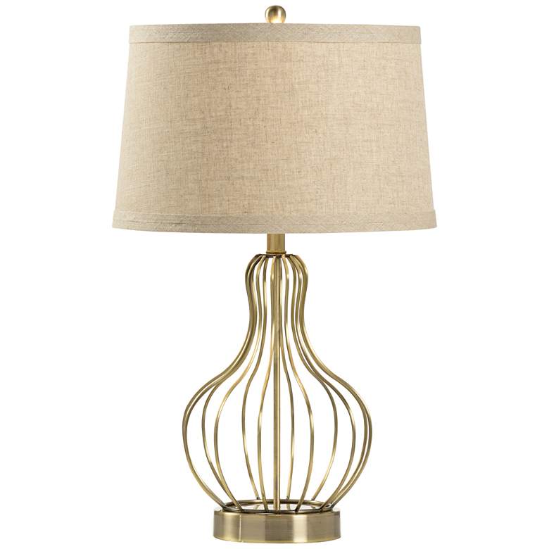 Image 2 Wildwood Asher 27 1/2" Antique Brass Metal Table Lamp with USB Port