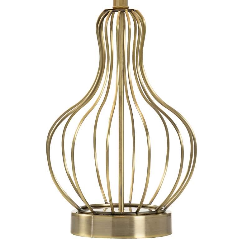 Image 3 Wildwood Asher 27 1/2" Antique Brass Metal Table Lamp with USB Port more views