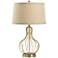 Wildwood Asher Antique Brass Metal Table Lamp with USB Port