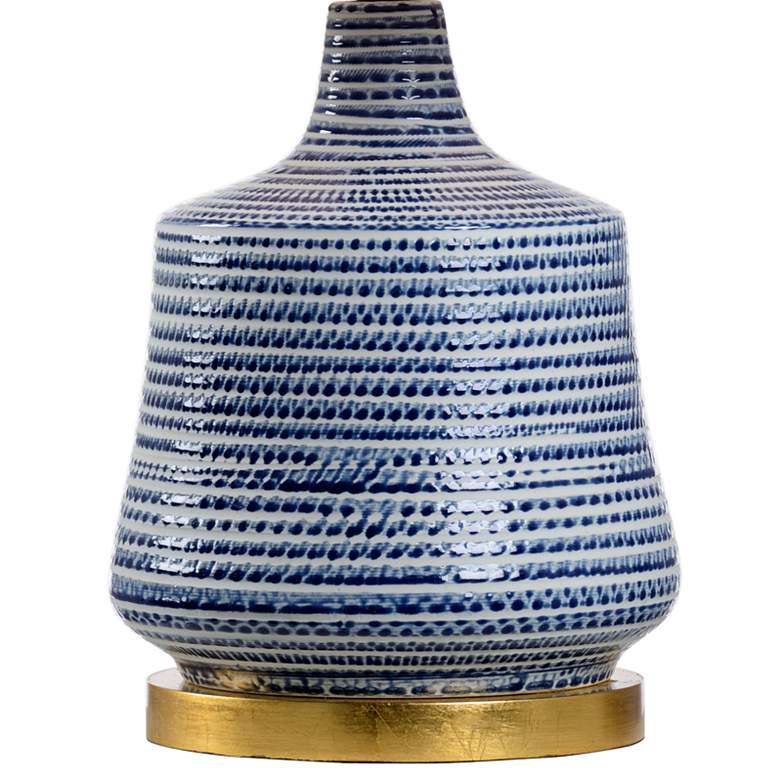 Image 5 Wildwood Beehive 17 3/4"H Blue Porcelain Accent Table Lamp more views