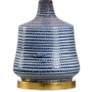 5_Wildwood Beehive 17 3/4"H Blue Porcelain Accent Table Lamp more views