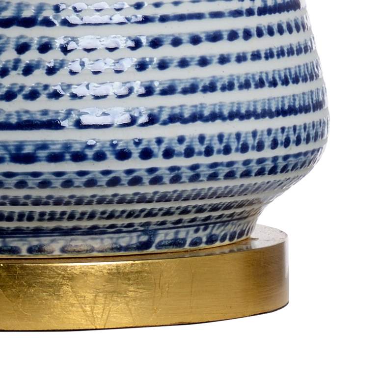Image 6 Wildwood Beehive 17 3/4"H Blue Porcelain Accent Table Lamp more views