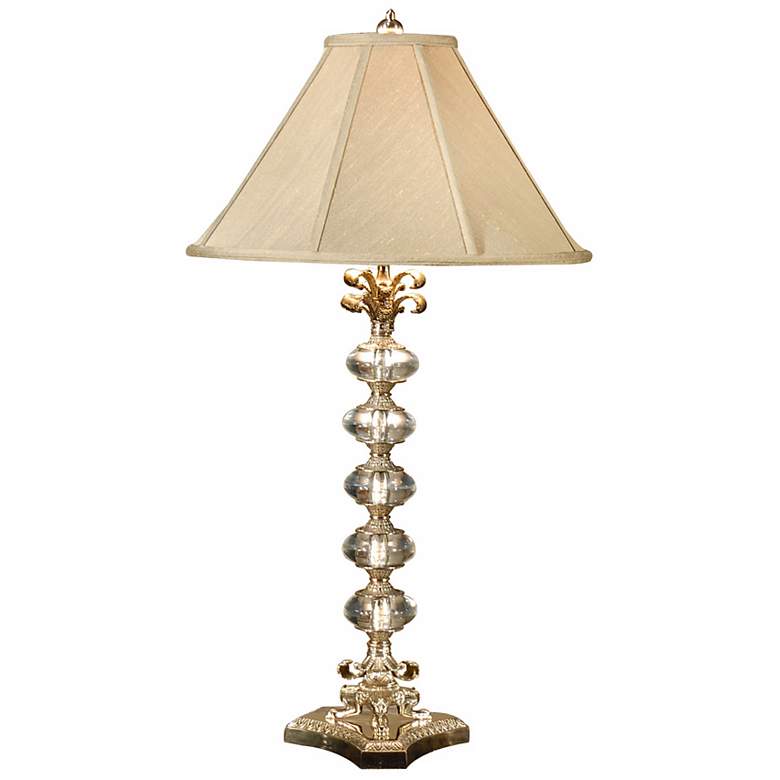 Image 1 Wildwood Brass and Crystal Beads Buffet Table Lamp