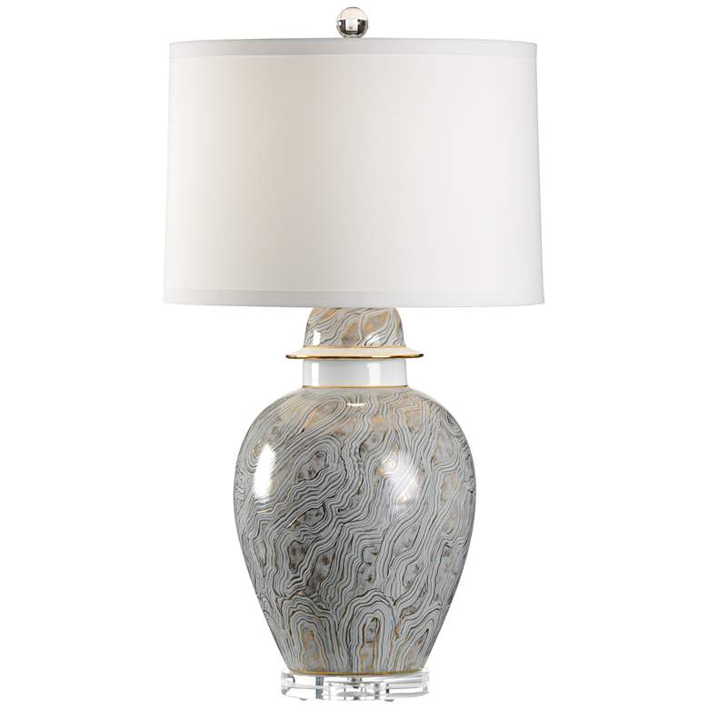 Image 1 Wildwood Casper Gray Marbleized Porcelain Table Lamp