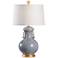 Wildwood Chan 32" High Slate Gray Crackle Glaze Ceramic Table Lamp