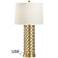 Wildwood Deena Antique Brass Metal Table Lamp with USB Port