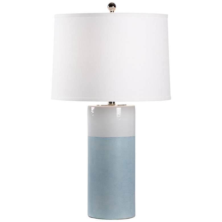 Image 2 Wildwood Destin Aqua White Ceramic Column Accent Table Lamp
