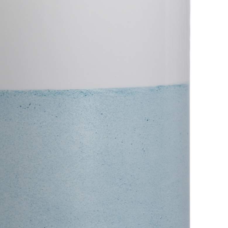 Image 7 Wildwood Destin Aqua White Ceramic Column Accent Table Lamp more views