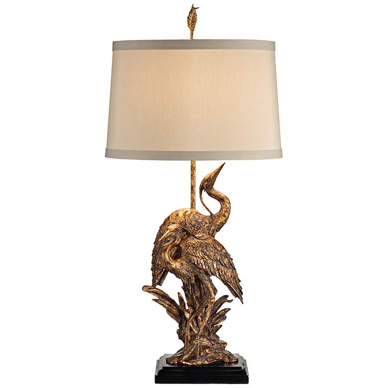 Image 1 Wildwood Egrets Gold Table Lamp