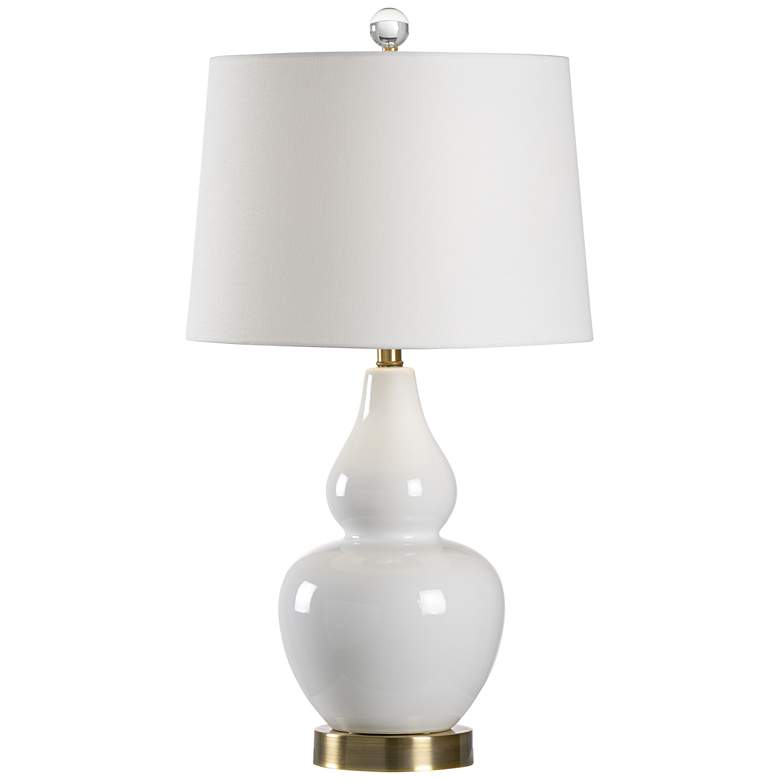 Image 2 Wildwood Ellis White Glaze Ceramic Table Lamp with USB Port