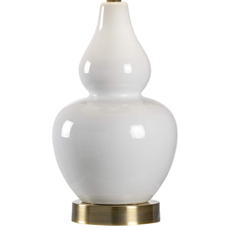 Image 3 Wildwood Ellis White Glaze Ceramic Table Lamp with USB Port more views