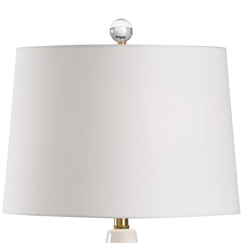 Image 4 Wildwood Ellis White Glaze Ceramic Table Lamp with USB Port more views