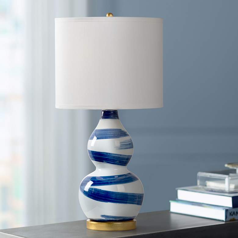 Image 1 Wildwood Essex 19 1/2" High Cobalt White Accent Table Lamp