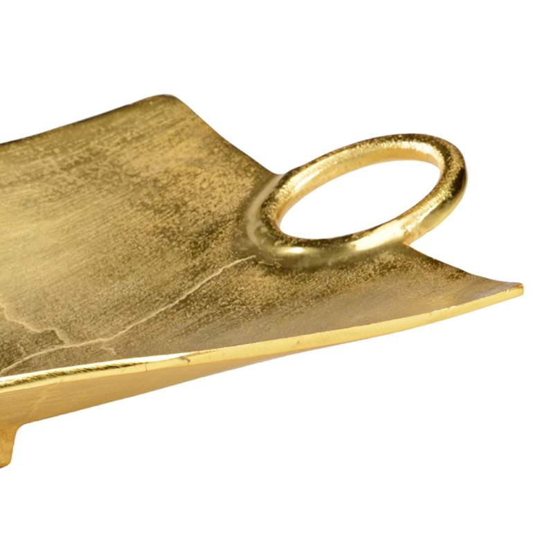 Image 2 Wildwood Eyelet Bright Gold Aluminum Tray more views