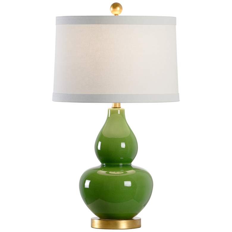 Image 2 Wildwood Gourd 19 1/2" High Green Glaze Ceramic Accent Table Lamp