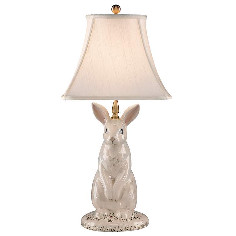 Image 1 Wildwood Hand-Painted Porcelain Dignified Rabbit Table Lamp
