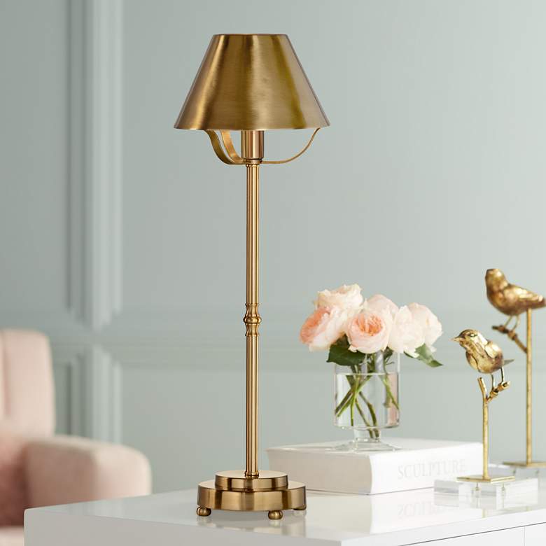 Image 1 Wildwood Hayes Tarnished Brass Table Lamp
