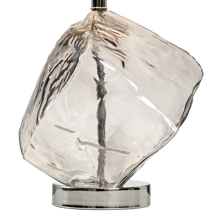 Image 2 Wildwood Ice Smoke Glass Table Lamp with USB Port more views
