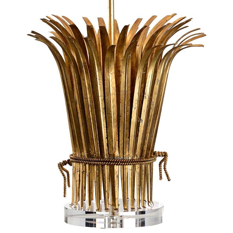Image 2 Wildwood Leaf Antique Gold Table Lamp more views